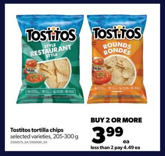 Real Canadian Superstore Tostitos tortilla chips, 205-300 g offer
