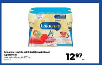Real Canadian Superstore Enfagrow ready to drink toddler nutritional supplement, 6x237 ml offer