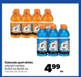 Real Canadian Superstore Gatorade sport drinks, 8x355 ml/6x591 ml offer