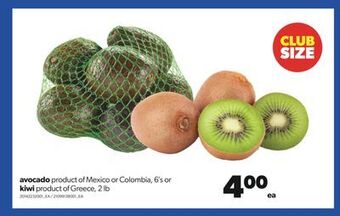 Real Canadian Superstore Avocado, 6's or kiwi, 2 lb offer