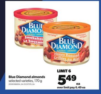 Real Canadian Superstore Blue diamond almonds, 170 g offer