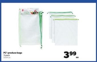 Real Canadian Superstore Pc® produce bags, 3 pack offer