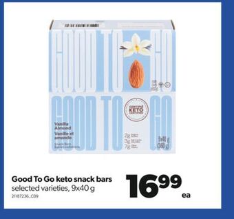 Real Canadian Superstore Good to go keto snack bars, 9x40 g offer