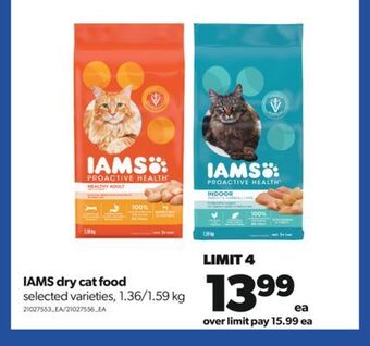 Real Canadian Superstore Iams dry cat food, 1.36/1.59 kg offer