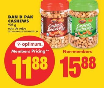 No Frills Dan d pak cashews, 908 g offer