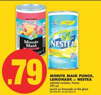 No Frills Minute maid punch, lemonade or nestea, 295 ml offer