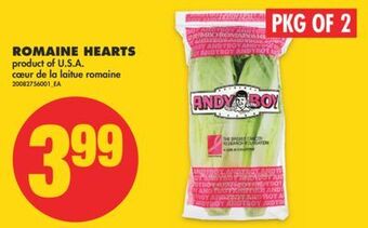 No Frills Romaine hearts, pkg of 2 offer