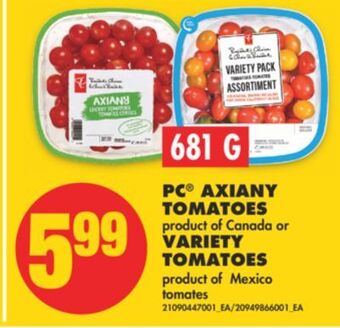 No Frills Pc® axiany tomatoes or variety tomatoes, 681 g offer