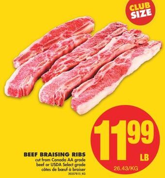 No Frills Beef braising ribs offer