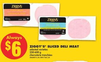 No Frills Ziggy's® sliced deli meat, 250-600 g offer