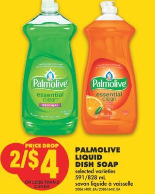 No Frills Palmolive liquid dish soap, 591/828 ml offer