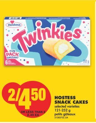 No Frills Hostess snack cakes, 121-252 g offer