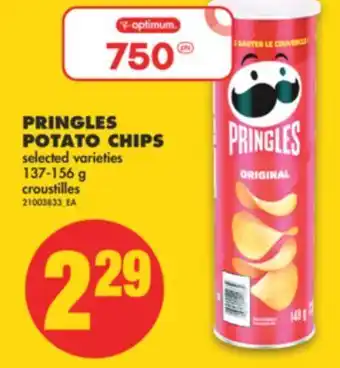 No Frills Pringles potato chips, 137-156 g offer