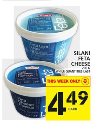 Food Basics Silani feta cheese offer