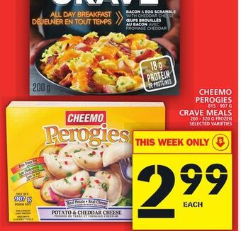 Food Basics Cheemo perogies or crave meals offer