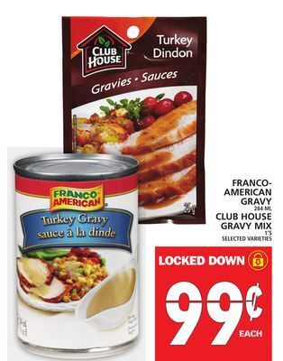 Food Basics Franco- american gravy or club house gravy mix offer