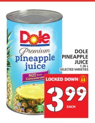 Food Basics Dole pineapple juice offer