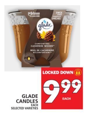 Food Basics Glade candles offer