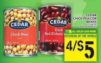 Food Basics Cedar chick peas or beans offer
