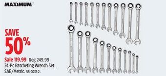 Canadian Tire Maximum 24-pc ratcheting wrench set offer