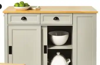 Canadian Tire Canvas olsen wood top sliding door kitchen storage island with folding leaf, grey 47¼ x 29½ x 36 3/8 h" offer