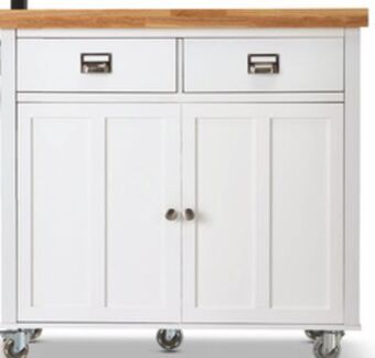 Canadian Tire Canvas vernon kitchen island with butcher block top offer