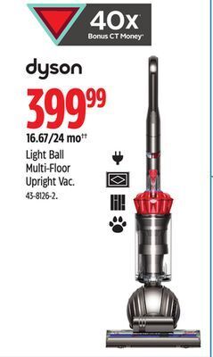 Canadian Tire Dyson light ball multi-floor upright vac offer