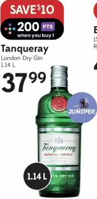 Tanqueray London dry gin 1.14L