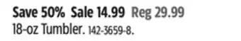 Canadian Tire Manna 18-oz tumbler offer