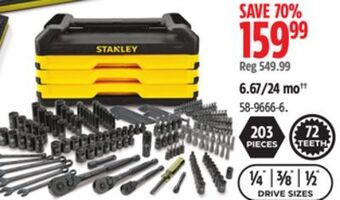 Canadian Tire Stanley black chrome socket sets offer