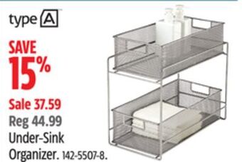 Canadian Tire Type a under-sink organizer offer