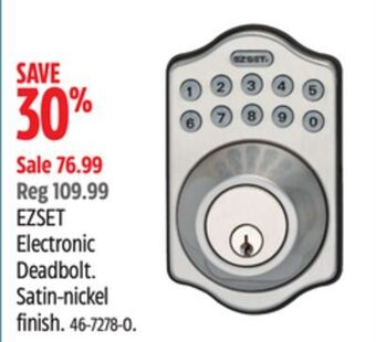 Canadian Tire Ezset electronic deadbolt offer