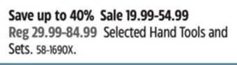 Canadian Tire Maximum selected hand tools and sets offer