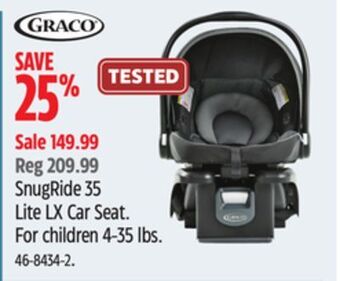 Canadian Tire Graco snugride 35 lite lx car seat offer