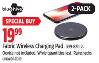 Canadian Tire Bluehive fabric wireless charging pad offer