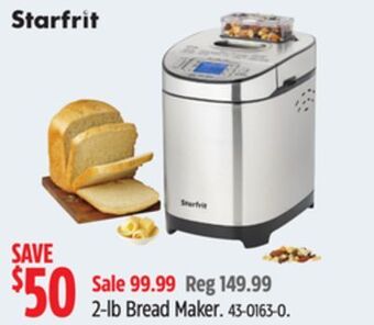 Canadian Tire Starfrit 2-lb bread maker offer