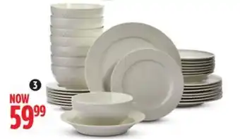 Canadian Tire Canvas westbrooke stoneware dotted dinnerware set, serves 8, 32-pc, white offer