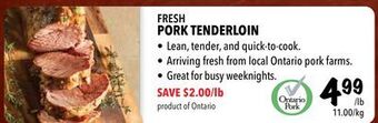 Farm Boy Fresh pork tenderloin offer
