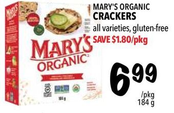 Farm Boy Mary's organic crackers offer