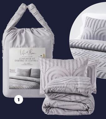 Real Canadian Superstore Life at home™ 3 piece full/queen jacquard comforter set offer