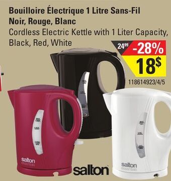 Sushi Shop Salton cordless electric kettle with 1 liter capacity offer