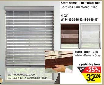 Sushi Shop Cordless faux wood blind offer