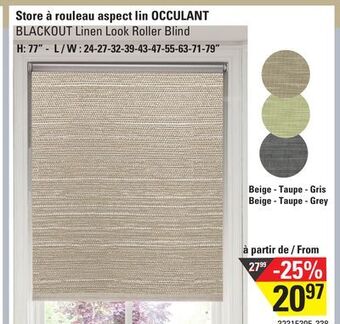 Sushi Shop Blackout linen look roller blind offer