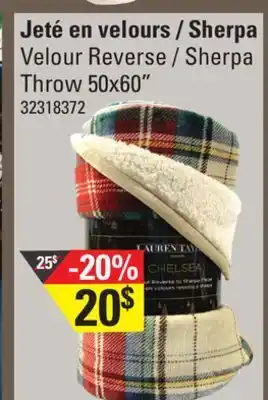 Sushi Shop Velour reverse / sherpa throw offer