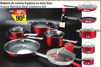 Sushi Shop 9 piece stainless steel cookware set offer