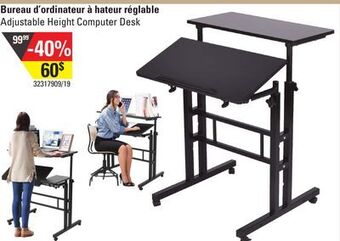 Sushi Shop Adjustable height computer desk offer