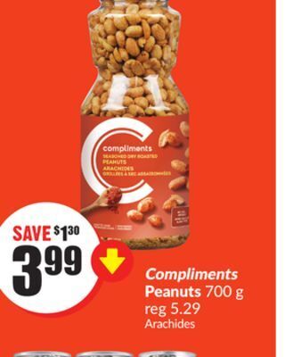 Chalo FreshCo Compliments peanuts 700 g offer
