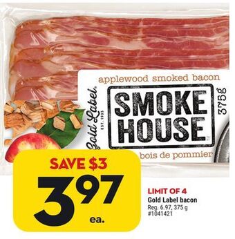 Giant Tiger Gold label bacon offer