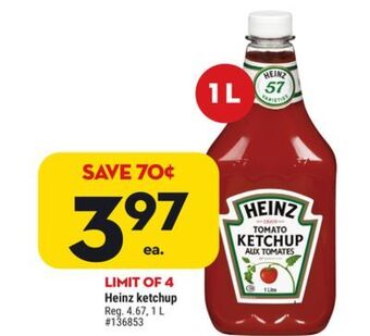 Giant Tiger Heinz ketchup offer