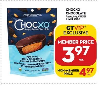 Giant Tiger Chocxo chocolate offer